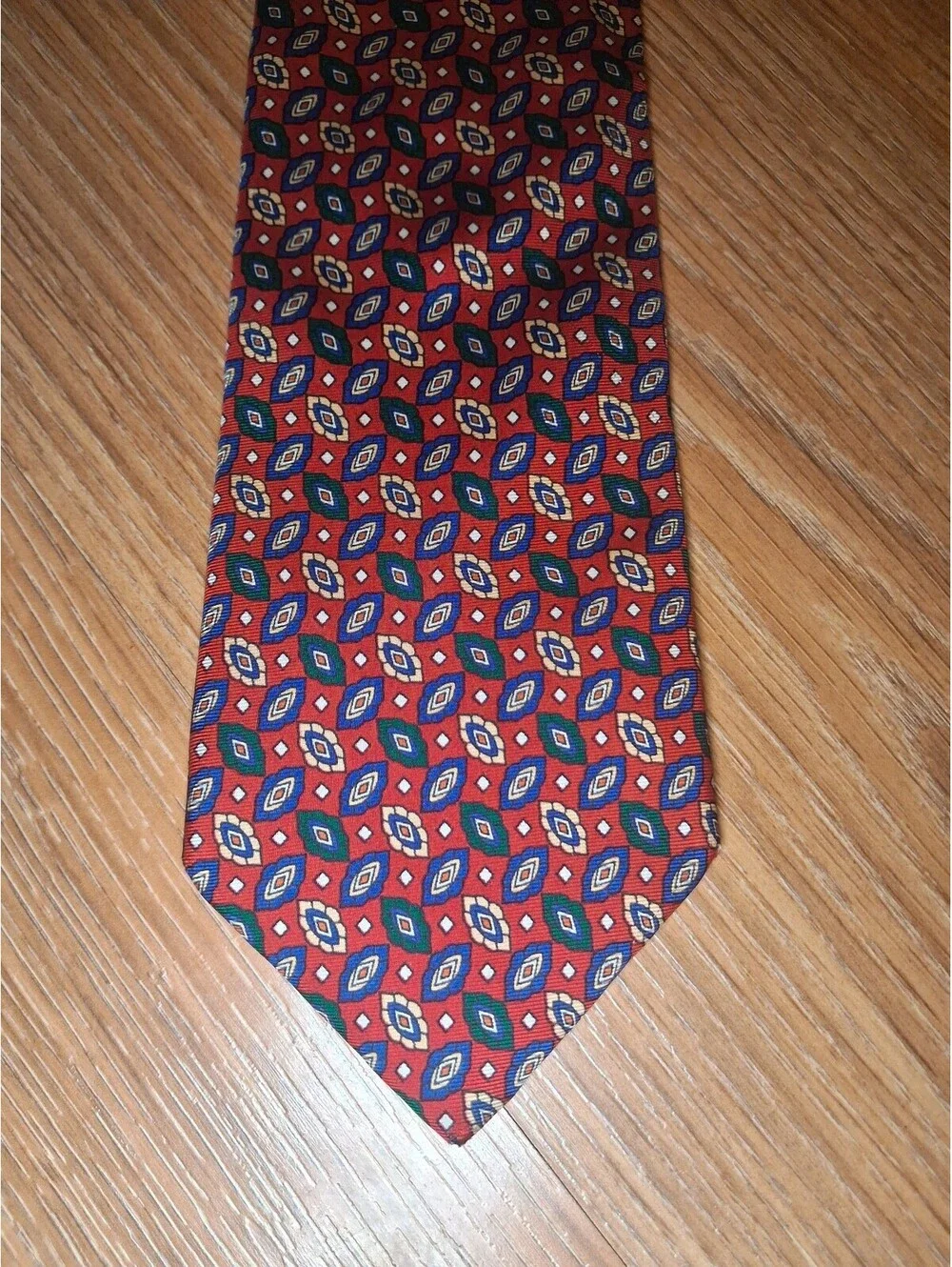 Brooks Brothers 100% Silk Tie Red Floral Made in USA Wide